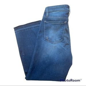 KUT From The Kloth Greta High Rise Crop Culotte frayed hem jeans